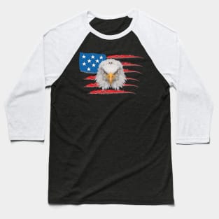 Low Poly Eagle Wild Animal USA Baseball T-Shirt